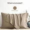 JELLYMONI 100% Washed Cotton Pillowcases, Standard, Button Closure
