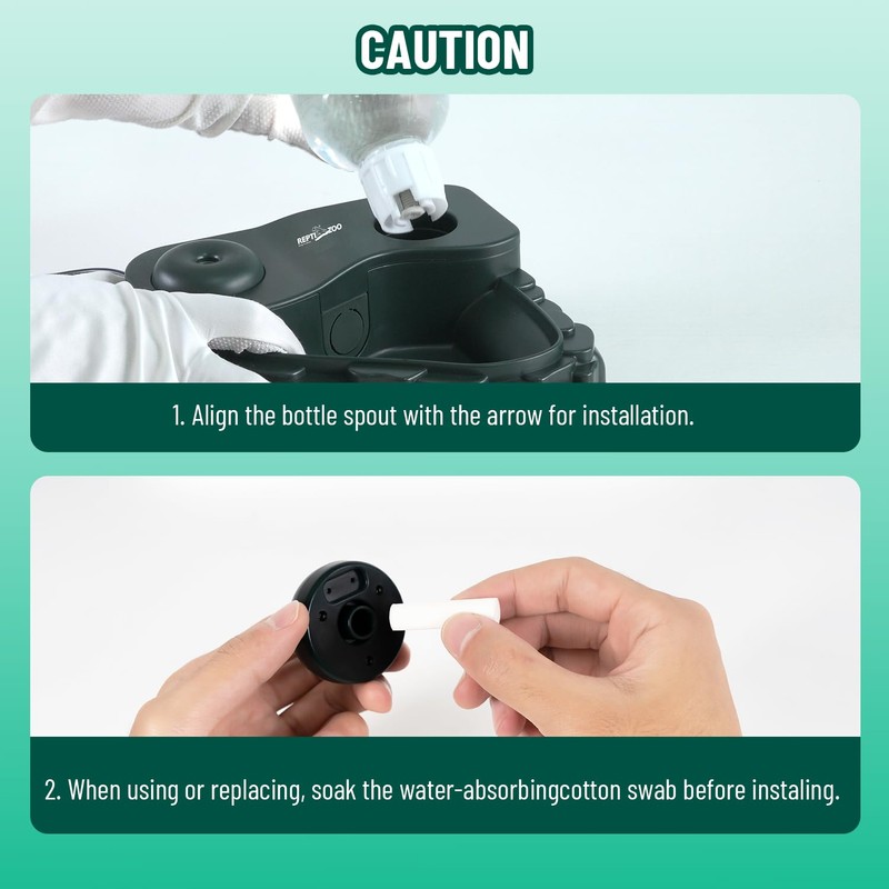 REPTI ZOO Water Feeder and Fogger, 2 in 1 Reptile