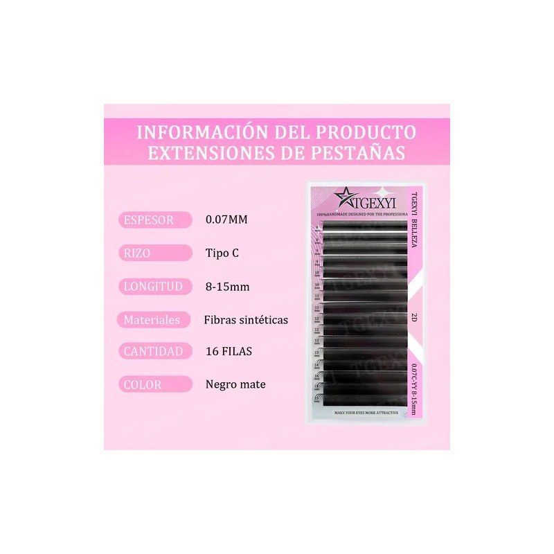 Blister Extensiones De Pestañas U-shaped Shape Mink Yy Lash