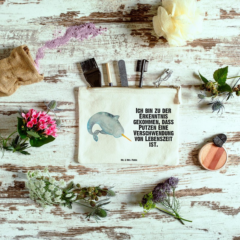 Mr. & Mrs. Panda M Narwal Make-Up Bag - White