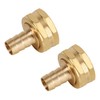 2pcs Solid Brass 1/2" PEX Barb to 3/4" GHT Female