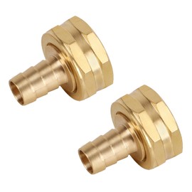 2pcs Solid Brass 1/2" PEX Barb to 3/4" GHT Female Garden Hose Connector, Heavy Duty Leak-Proof Fitting for Repair & Splicing