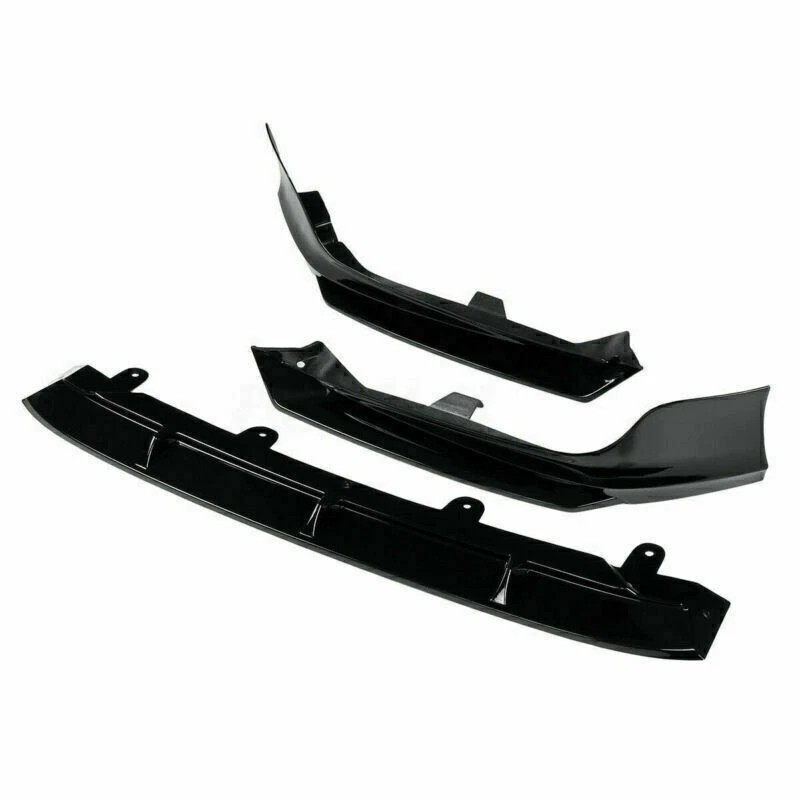 Front Bumper Lip Splitter Kit Painted Gloss Black For 2018-2020