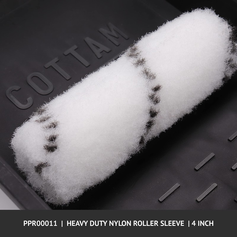 COTTAM Nylon Paint Roller Sleeves (Medium Pile) x10 | Mini/Small