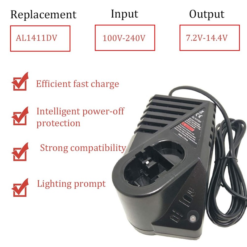 Ni-CD Ni-MH Battery Charger for Bosch, 7.2V 9.6V 18V 14.4V
