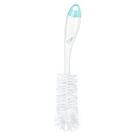 NUK 1 x 2 in 1 Bottle Brush with Integrated Teat Brush with Ergonomic Handle for Bottles and Teats