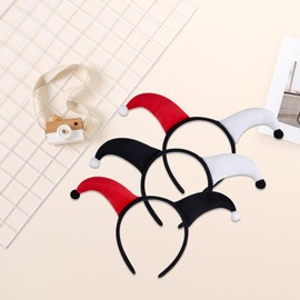 XNFUOE 3pcs Clown Headband Mardi Gras Jester Headband Clown Carnival Costume Accessory Funny Performance Props