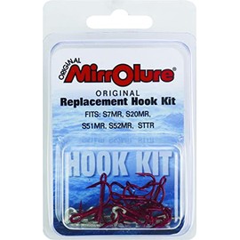Mirrolure HOOKKIT-TR Red, Replacement Hook Kit, Silver
