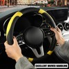 Binsheo Microfiber Leather D Shaped Steering Wheel Cover, Breathable, Anti