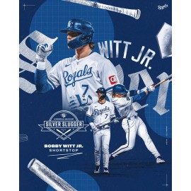 bobby witt jr. 8x10 photo 2024 silver slugger winner kansas city royals