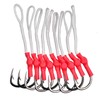Assist Fishing Hooks 420 Stainless Steel with Red Braided Line