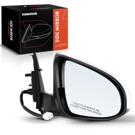 A-Premium Passenger Side Power Door Mirror - Compatible with Toyota Camry 2015 2016 2017 - Heated Manual Folding White Outside Rear View Mirror