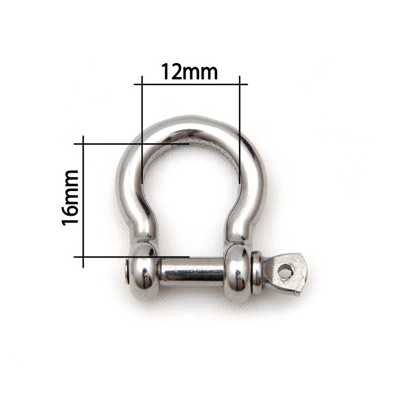 Set of 10 Steel Shackle for Paracord Bracelets Cords etc