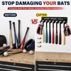 BIHOMIFI Baseball Bat Wall Mount Rack & Baseball Ring Set,