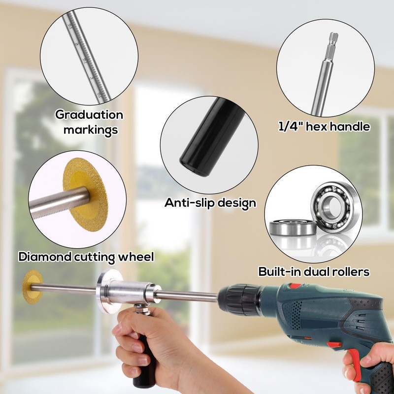 Lyreh Inside Pipe Cutter, Stainless Steel Plumbing Internal Plastic Hose