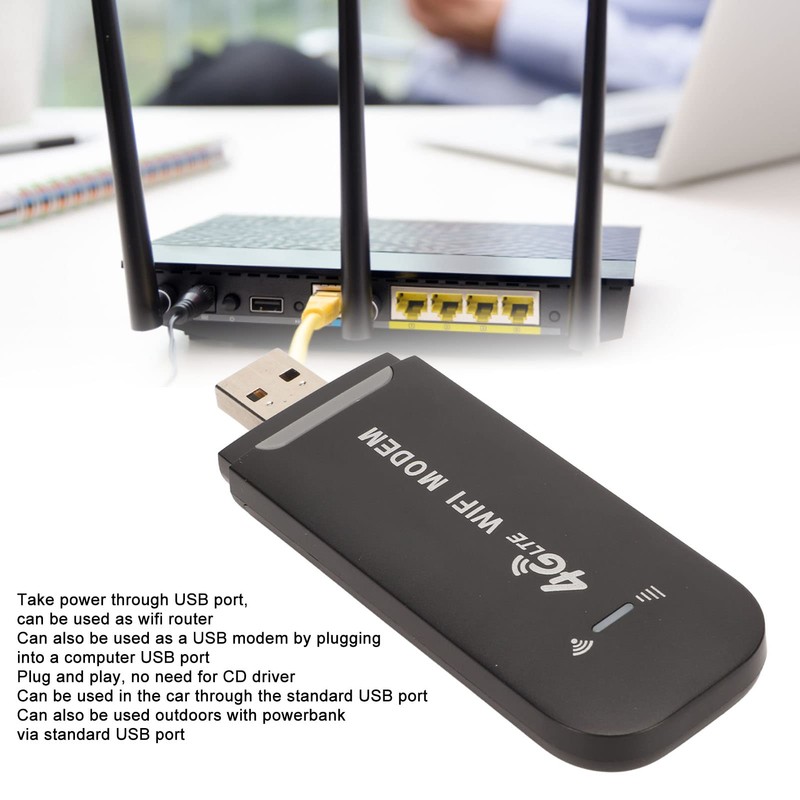 4G LTE USB Portable WiFi Router, 150Mbps Pocket Mobile Hotspot