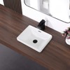 KARAMAG Small Bathroom Vessel Sink 16.7'' x 12.6'' Semi Recessed