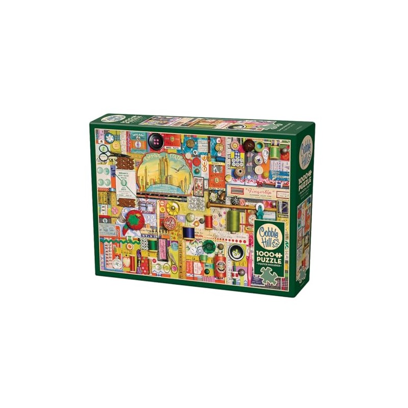 Cobble Hill 1000 Piece Jigsaw Puzzle - Sewing Notions -