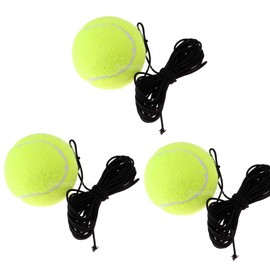 COJJ Set of 3 Tennis Balls with String Tennis Trainer Replacement Ball Equipment