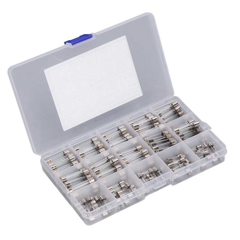 150Pcs Glass Fuses Alloy Tube Fuse Assorted Kit for Household