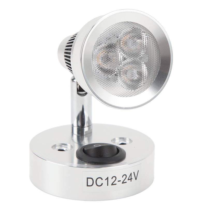 LED RV Bedside Lamp DC12 to 24V Silver 3W 3000K