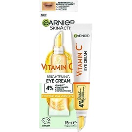 Garnier- Crema para ojos, con 4% de vitamina C, tratamiento iluminador para ojos, ojeras, previene las bolsas debajo de los ojos