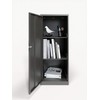 Office Dimensions 3 Shelf Personal Storage Cabinet, Locking, Charcoal