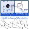 Isslly 30PCS Pegboard Hook Locks, Black Peg Hook Stoppers Clips,