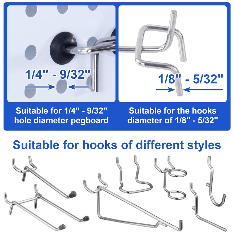 Isslly 30PCS Pegboard Hook Locks, Black Peg Hook Stoppers Clips,