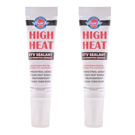 Brock High Heat RTV Sealant & Automotive Adhesive – Industrial Grade Silicone for Heat Tabs, Gaskets, and More – 2.8 oz Tube - 2 Pack