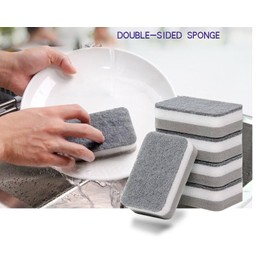 5 Pack Natural Kitchen Sponges, Non-Scratch Scrub Sponge for Dishes, Scratch Free Sponges for Dishes, No-Stick Cookware