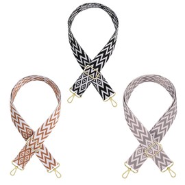 Pack of 3 Boho Bag Straps, Adjustable Shoulder Strap for Bags, Bag Straps for Changing, Shoulder Strap, Versatile Shoulder Straps for Bags, 3 Stylish Bag Straps, Shoulder Pads for Women
