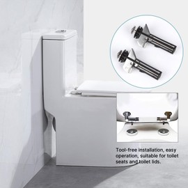AzureRay Toilet Seat Attachment Set, 2-Piece Toilet Seat Attachment Set with Adjustable Expansion Screws, Rustproof and Non-Slip, Universal for Toilet Seat and Toilet Lid