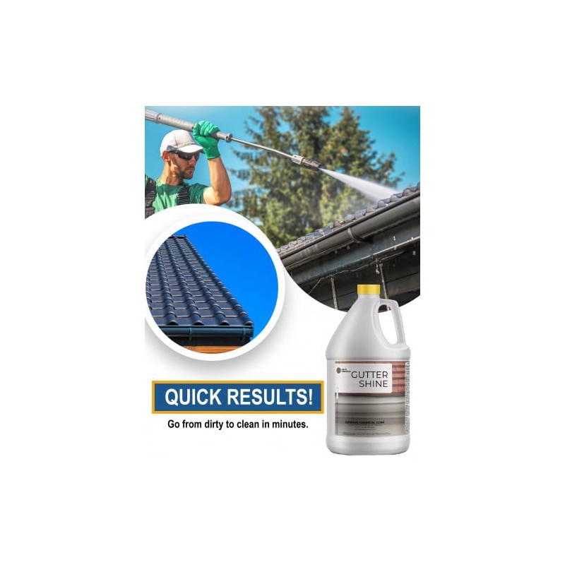 DeckGeneral Gutter Shine - Industrial Strength Cleaner Concentrate for Sparkling