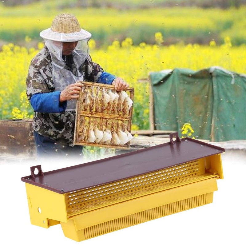 Detachable Yellow Plastic Pollen Trap, Ventilated Pollen Tray Beekeeping Tool,