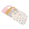 6pcs Infant Bibs U Shaped Snap Button Closure Cotton Waterproof