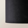 MiniSun | Small Modern Black Velvet Drum Light Shade |