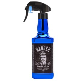 ZIBARBER Water Sprayer 500ml/16.9oz Hair Spray Bottle Hairdressing Barber Spray Bottle Whisky Squirt Bottle Mist Salon Hair Tools Home Gardening (Blue)