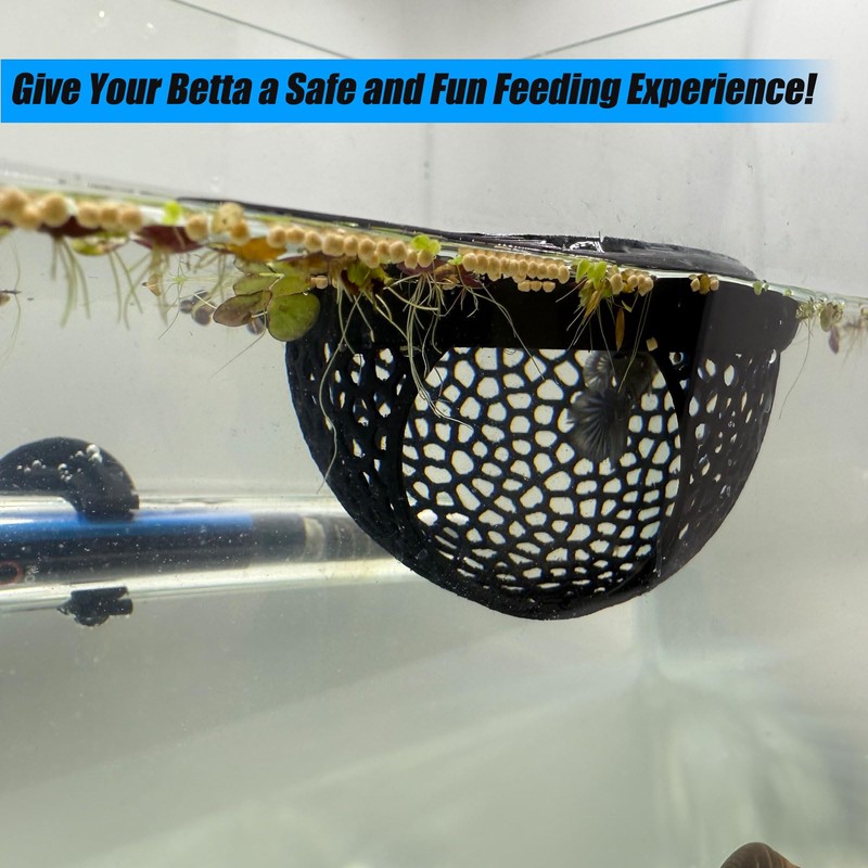 Aquarium Floating Betta Fish Skins, Betta or Shrimp Feeder, Cave