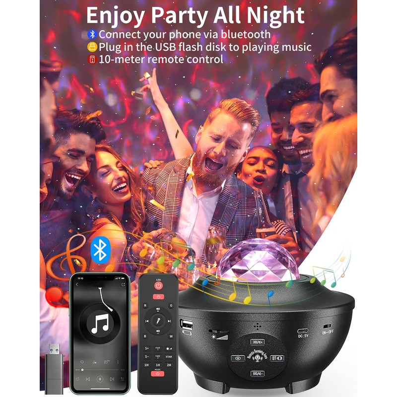 Galaxy Light Star Projector, Galaxy Projector Night Light Kids 4