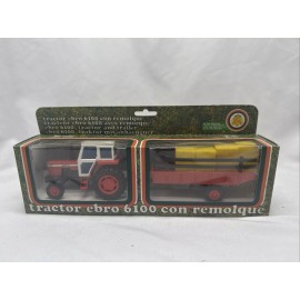 Joal Vintage Joal Ref 251 Tractor Ebro 6100 Con Remolque