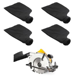 4 Pcs Dust Bag for Saws, Replacement Black Saw Anti-Dust Cover for 255 Mitre Saws - for Easy Disposal of Dust Inside, Bags for Aluminum Sawing Machine Miter Saw Accessories (Black)