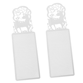 Operitacx 2pcs Embroidery Mesh Sheets DIY Cross-Stitch Canvas Metal Mesh for Knitting Markers Crochet Embroidery Projects Animal Pattern Bookmark