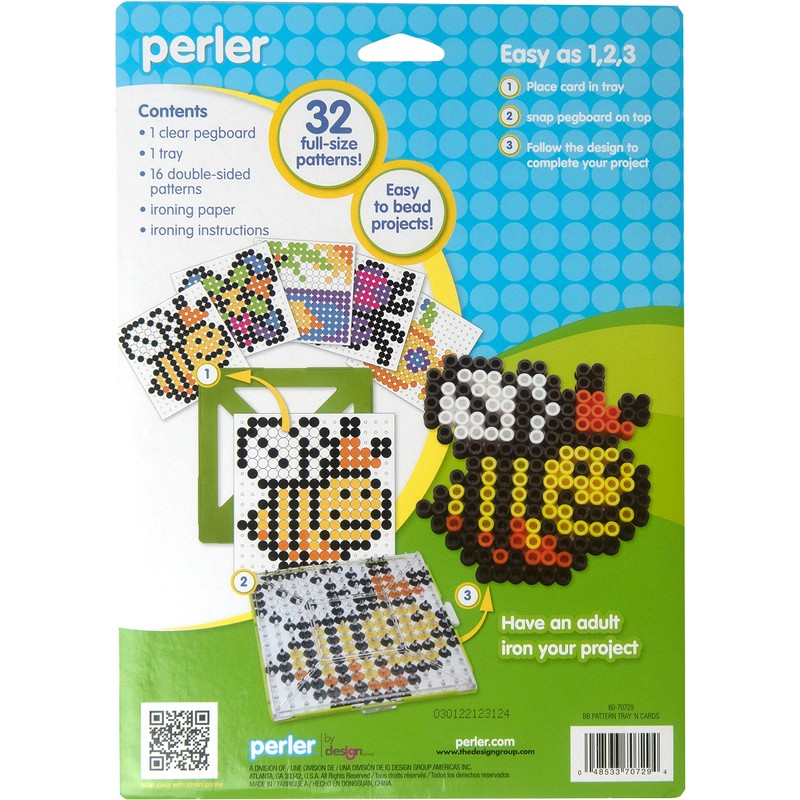 Perler 80-70729 Biggie Fuse Bead Pattern Cards and Pegboards, Multicolor,
