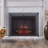 Roomfitters Durable Fireplace Screen with Mesh Double Doors, Freestanding Design