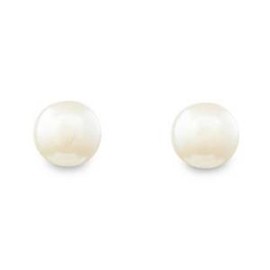 Classic Cream Color 10 mm Faux Pearl Stud Earrings - Silver Pierced Post