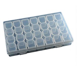 yueton 28-Grid with Cover Clear Plastic Candy Jewelry Organizer Box Storage Container Pill Case