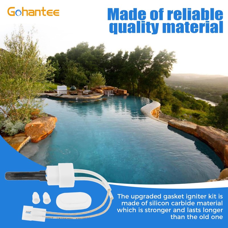 Gohantee 77707-0054 Igniter Gasket Kit, Pool Heater Igniter Kit Compatible