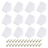 sourcing map 12 Pcs 90 Degree Plastic Corner Braces, 20x18x20mm