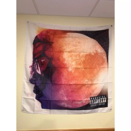 Banger Kid Cudi Man On The Moon Music Album Wall Flag Tapestry 3.5x3.5 Feet Flag